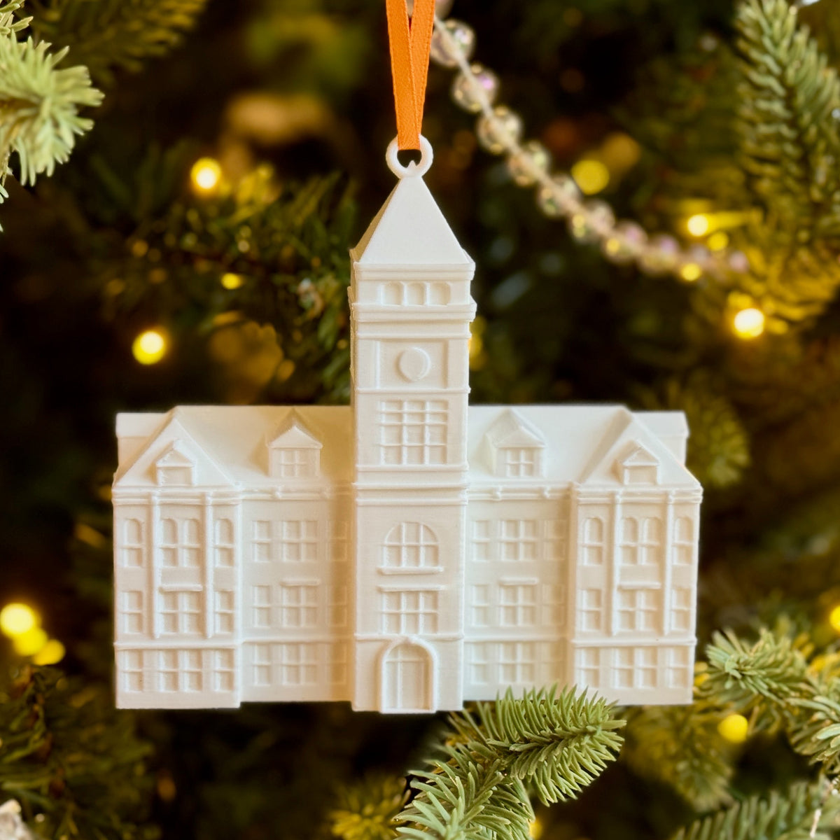 Clemson alumni ornament designed as Tillman Hall.