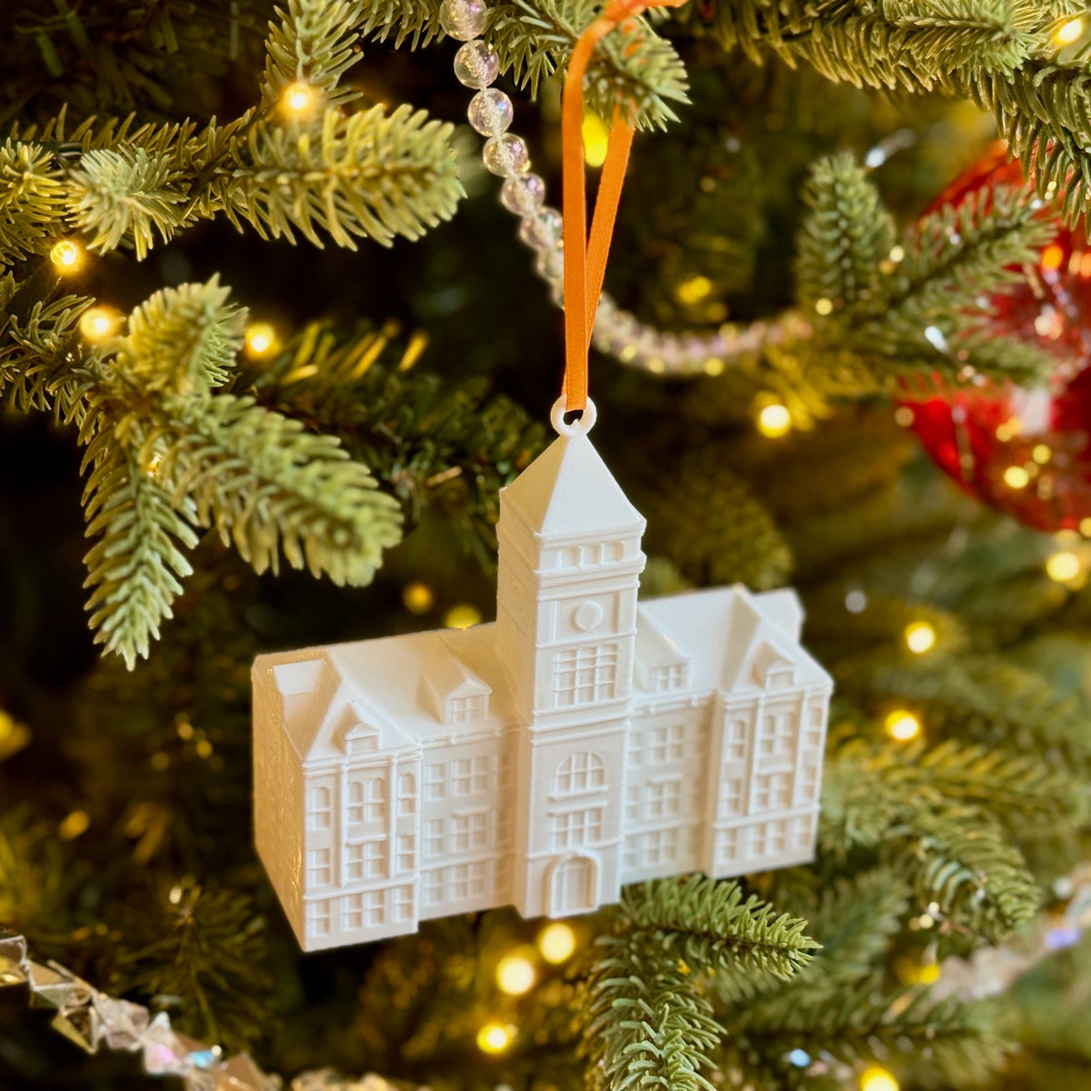 The Clemson keepsake ornament representing Tillman Hall