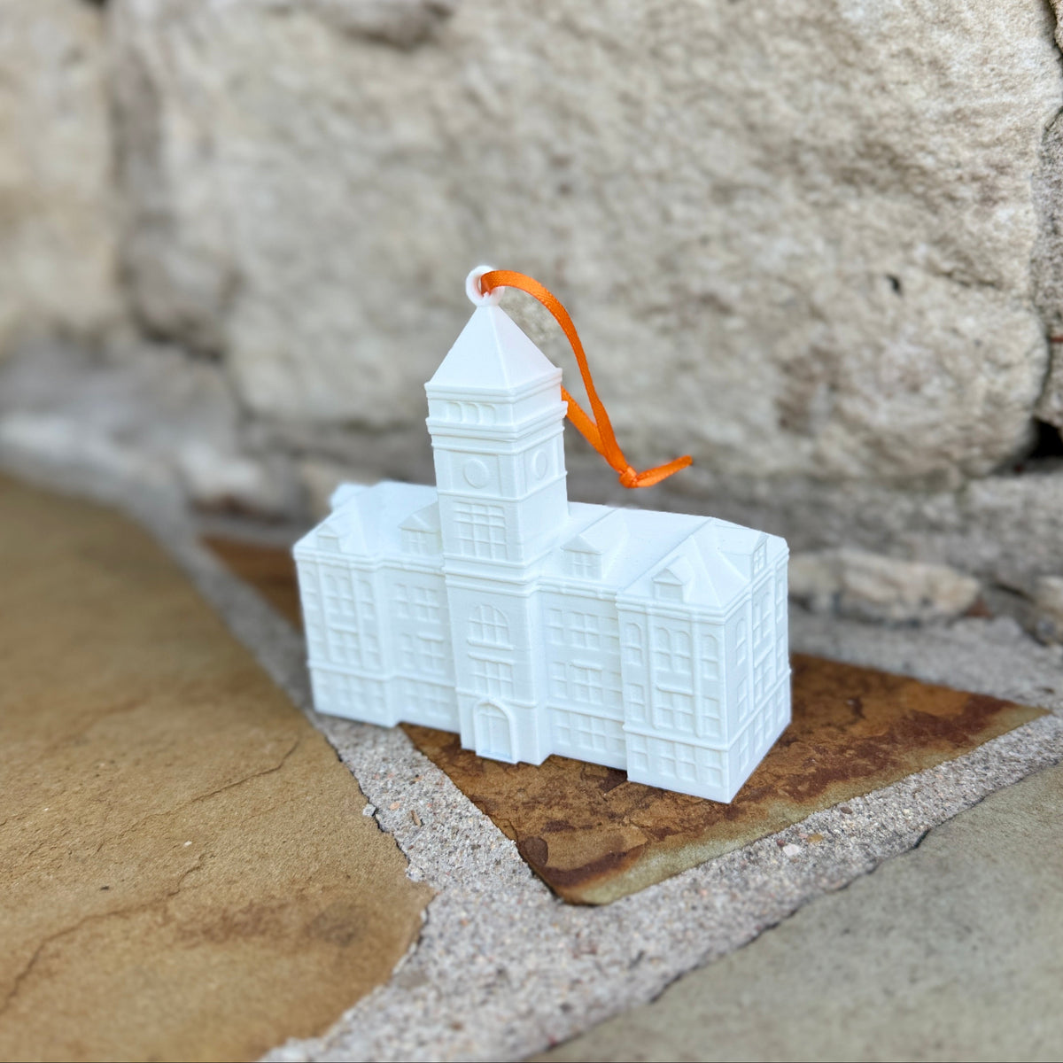 The Clemson ornament of Tillman Hall.