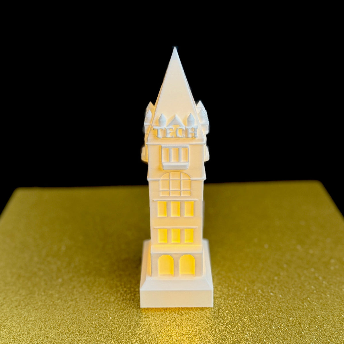 The Georgia Tech Tower figurine, designed as an acceptance gift.