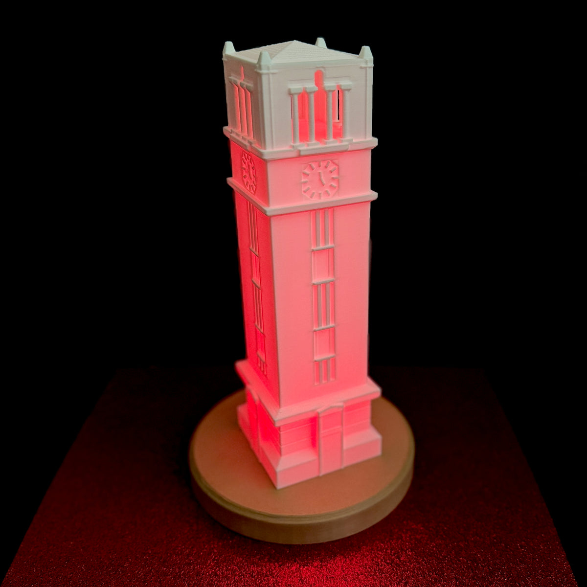 The large NC State keepsake light, shown in red.