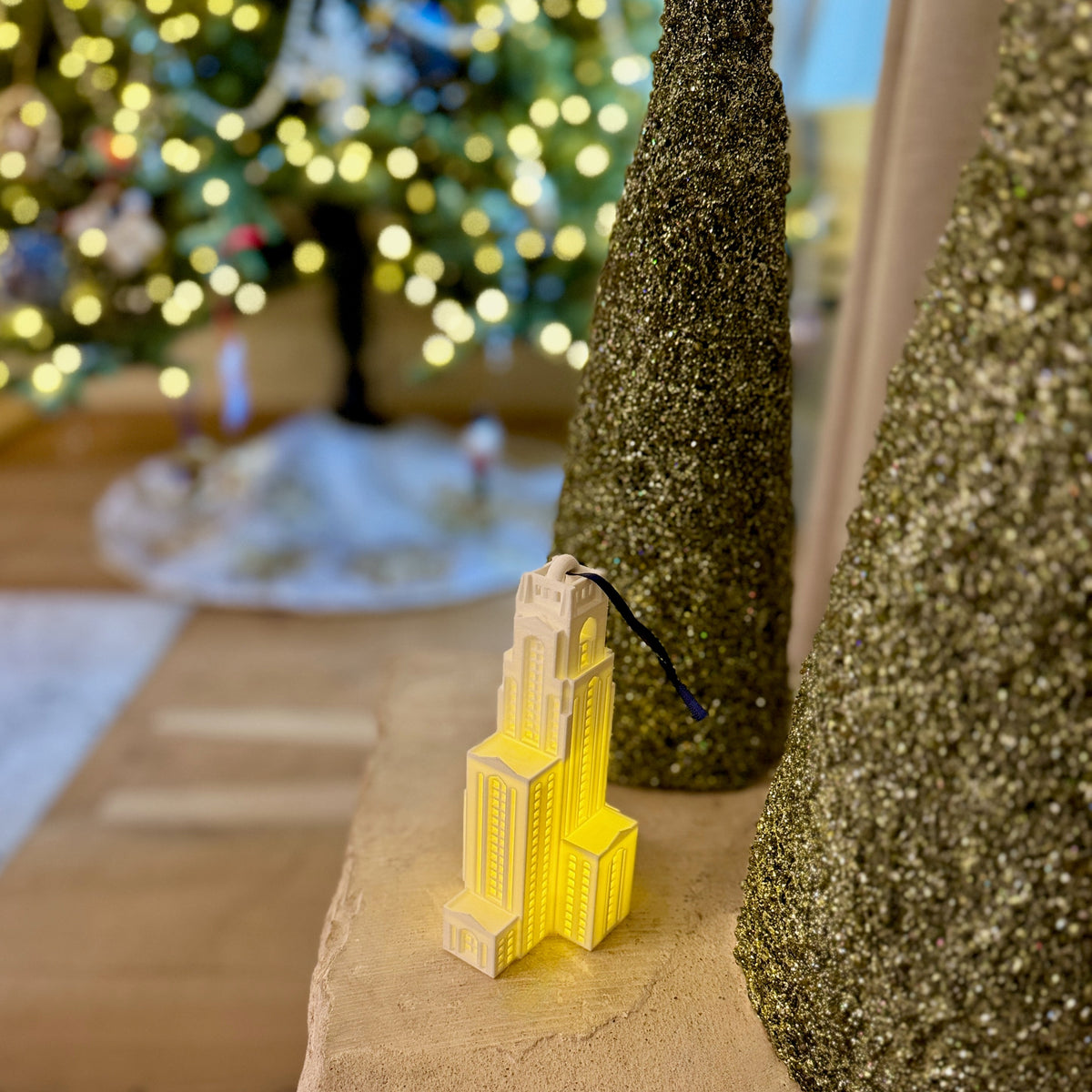 The Pitt Cathy ornament in the home of a Pitt fan.
