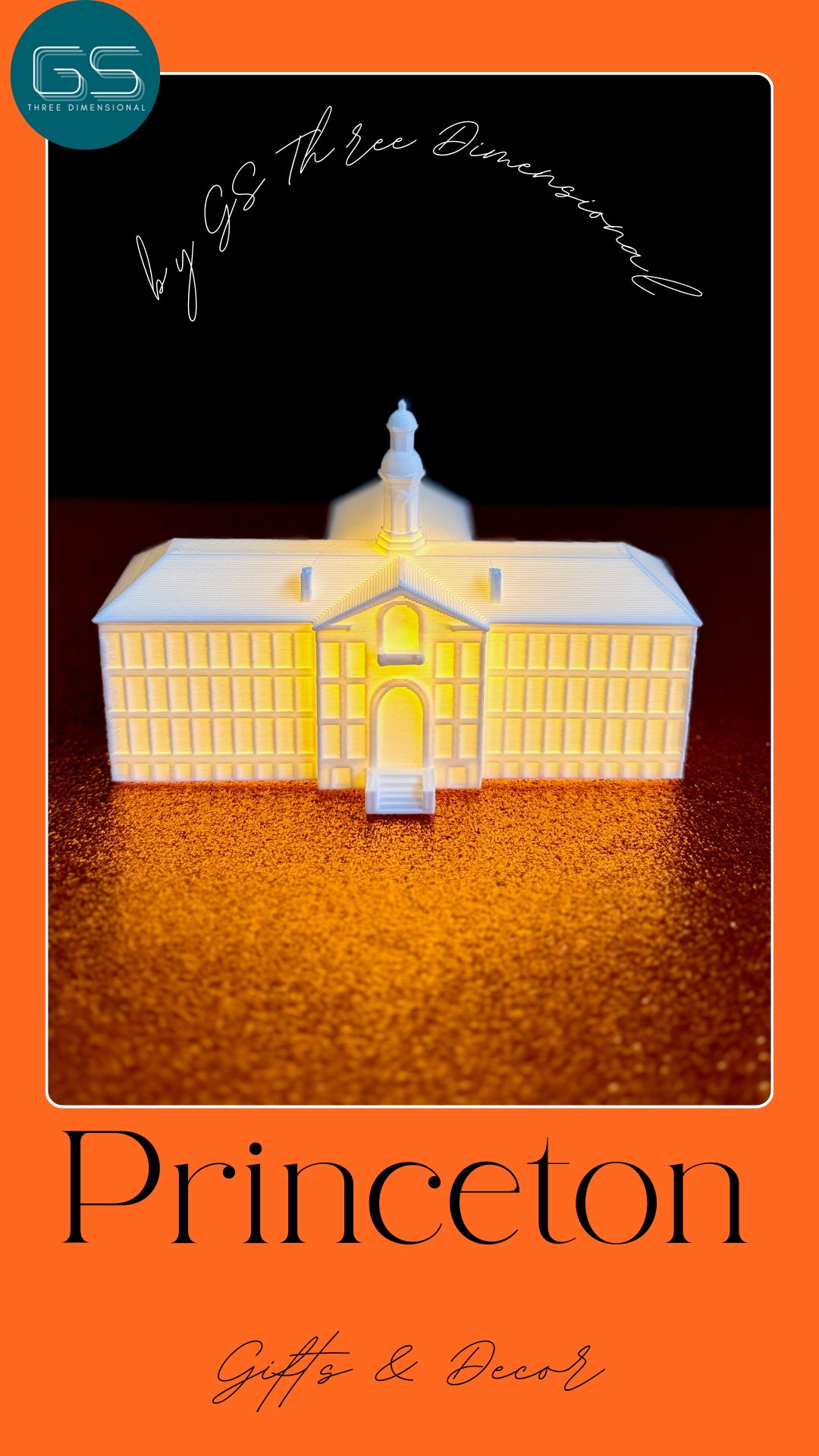 Princeton University LED light designed as the Nassau Hall building.