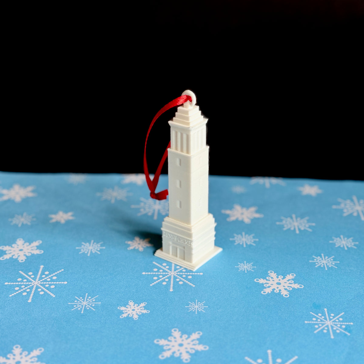 University of Alabama Denny Chimes ornament shown in detail, perfect for a Bama alumni.