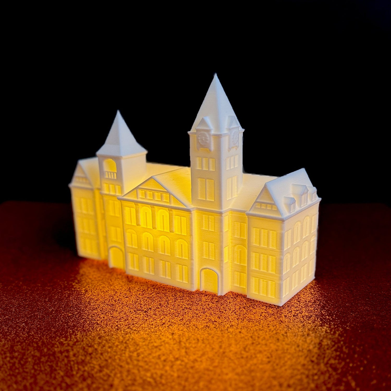 The Auburn Samford Hall lighted figurine, perfect as an Auburn graduation gift, alumni gift, or dorm decor!