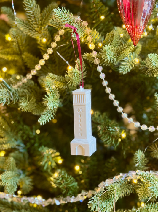 Aggie campus ornament featuring the Albritton tower.