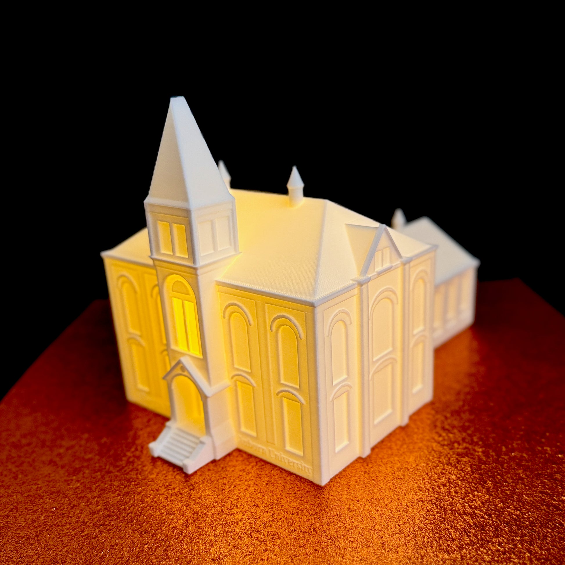 Auburn Tigers alumni gift LED architectural model inspired by Hargis Hall