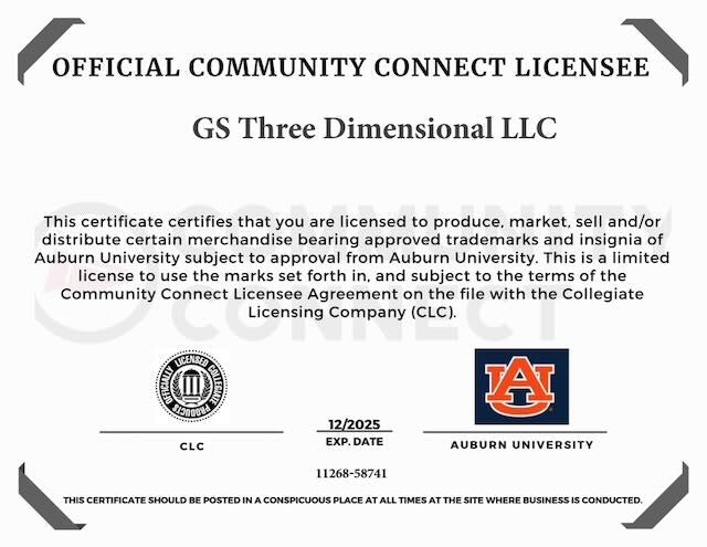 Official license for Auburn University