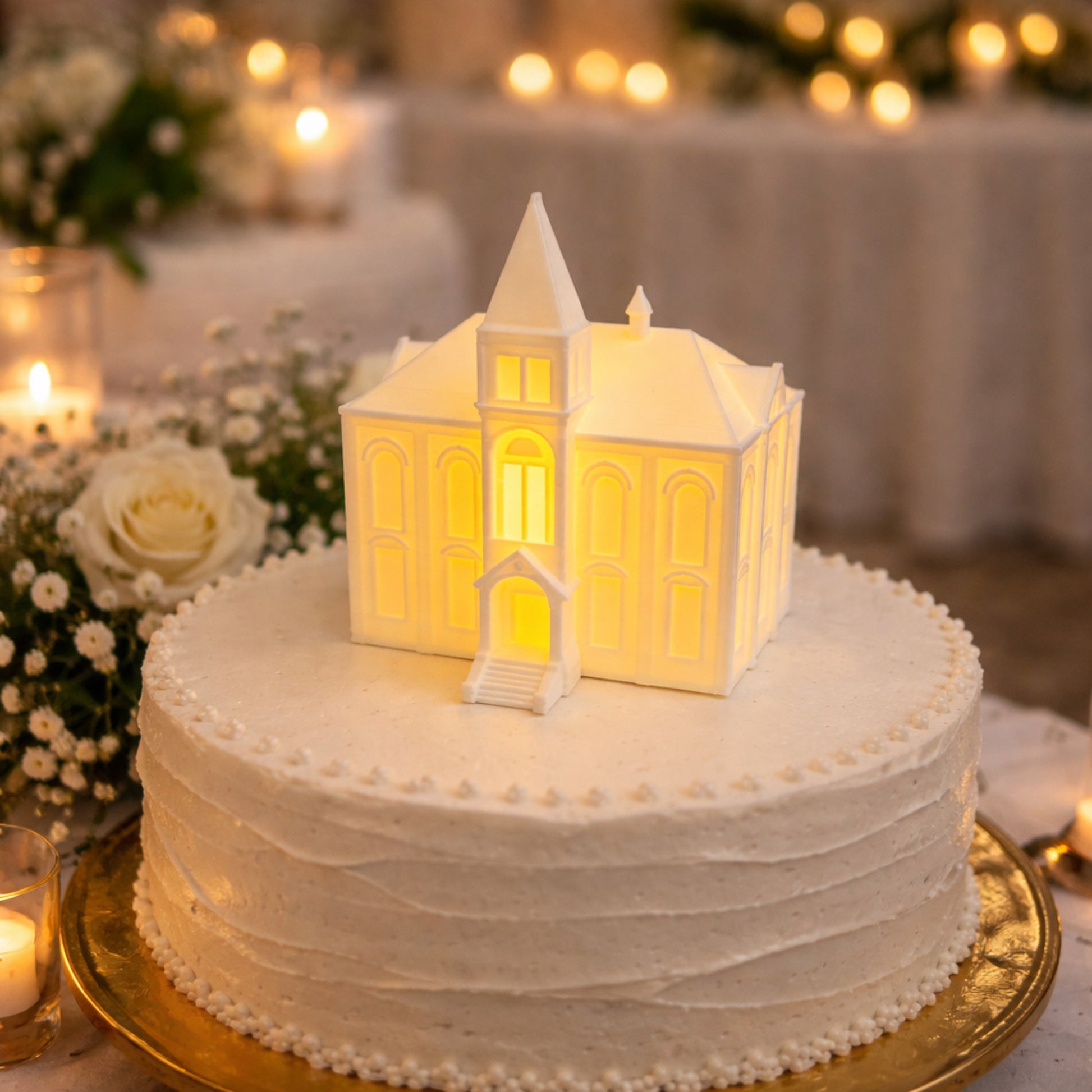 Auburn University Hargis Hall figurine used as a graduation cake topper