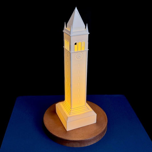The Sather Tower light, used as a Berkeley gift for an alumni or graduate.