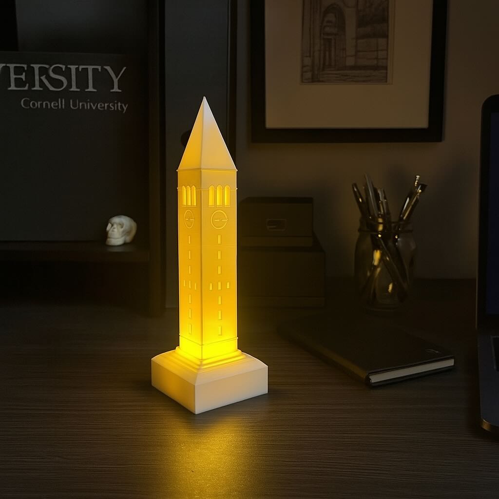 The Cornell McGraw tower light, used as office decor for a Cornell alumni.