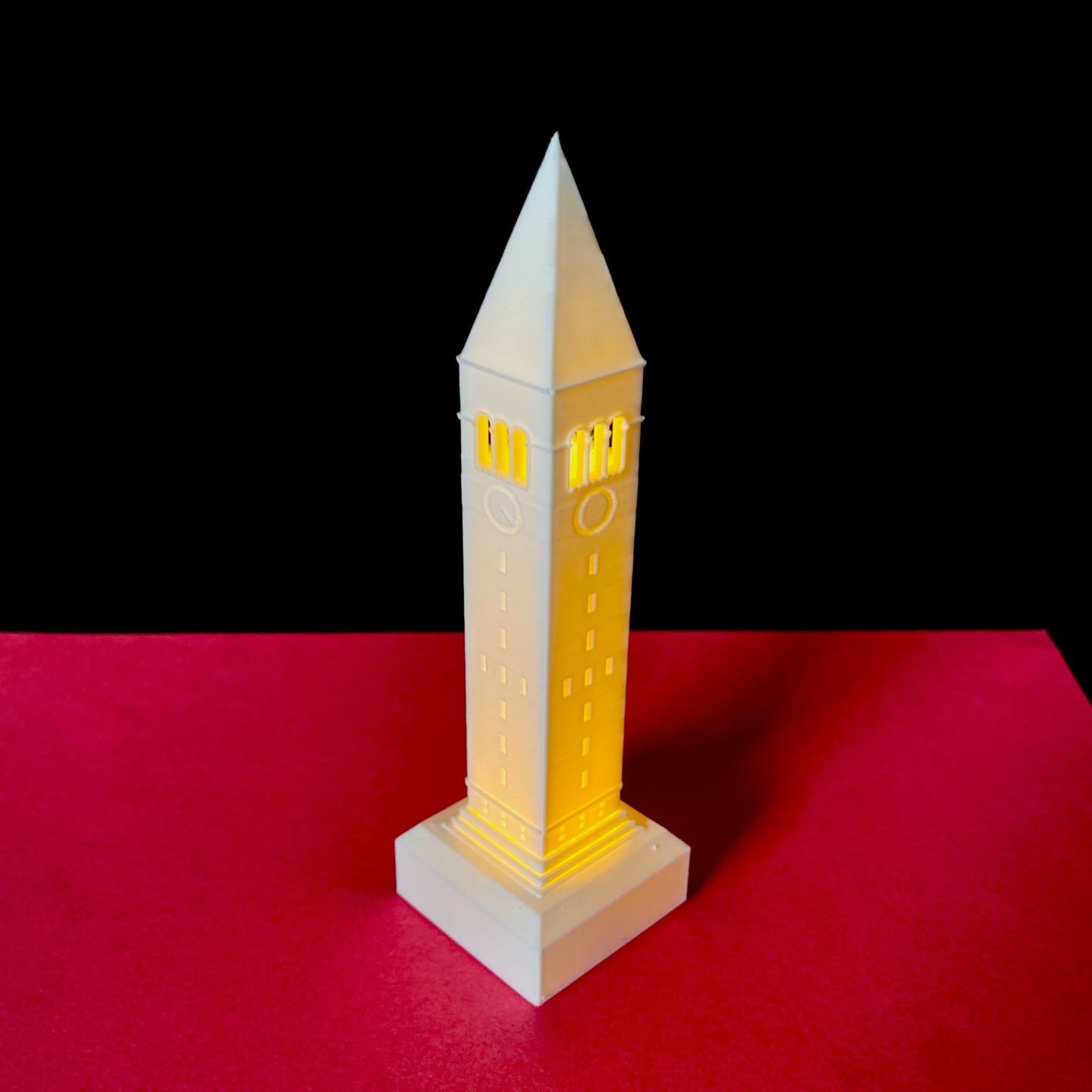 The Cornell keepsake figurine designed as the McGraw Tower and shown in detail.
