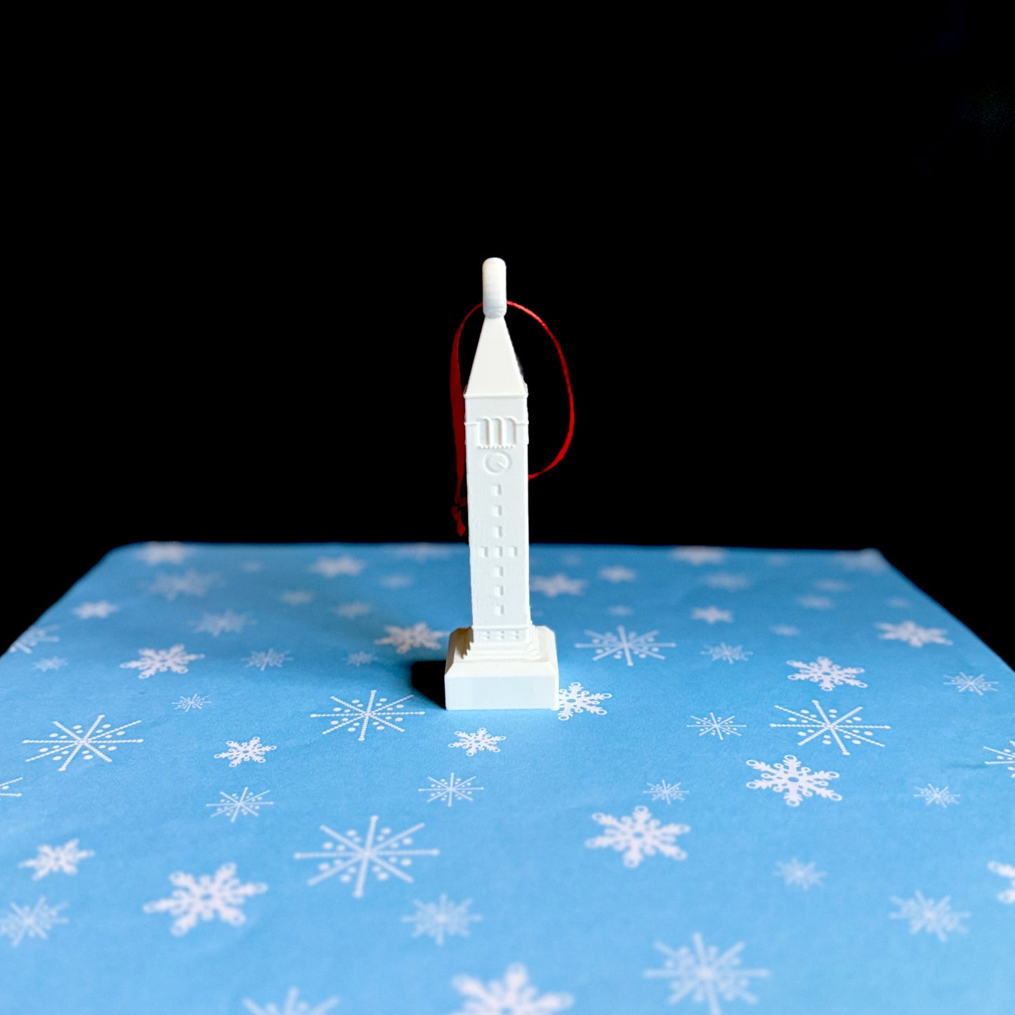 Cornell McGraw Tower ornament displayed as a stocking stuffer or holiday gift idea.