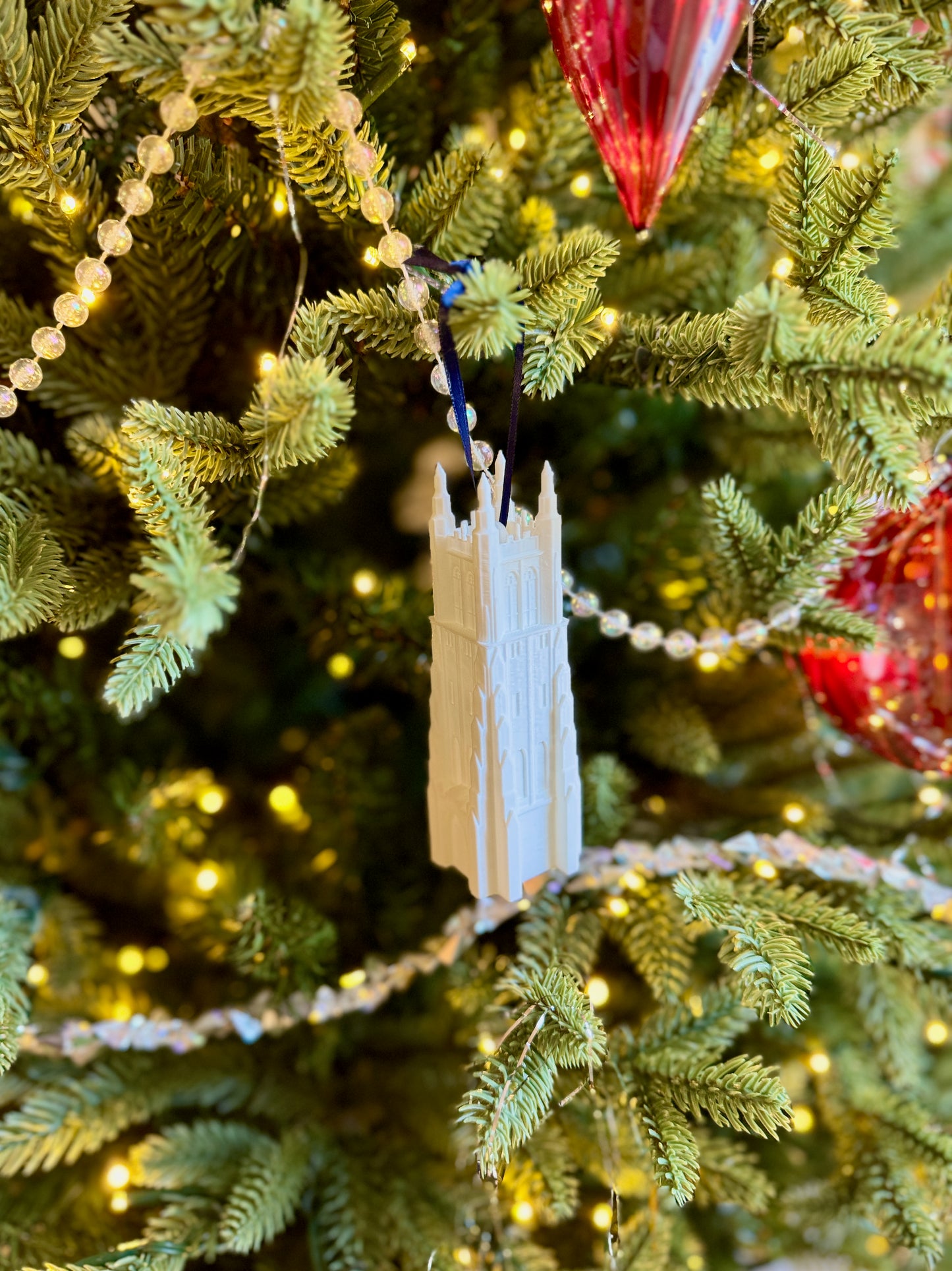 Duke University keepsake ornament designed as the Chapel building.