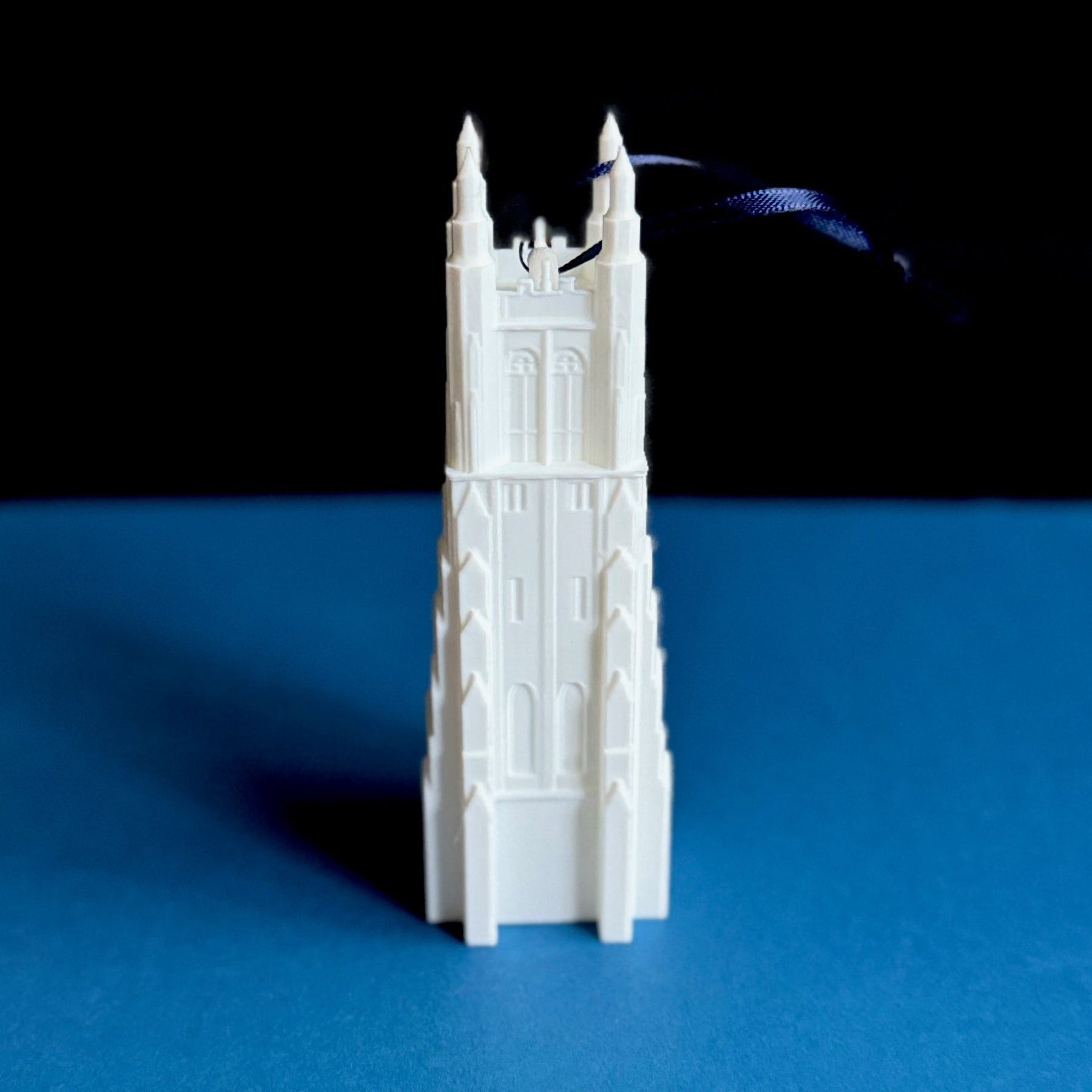 The Duke University Chapel ornament, used as a keepsake gift.