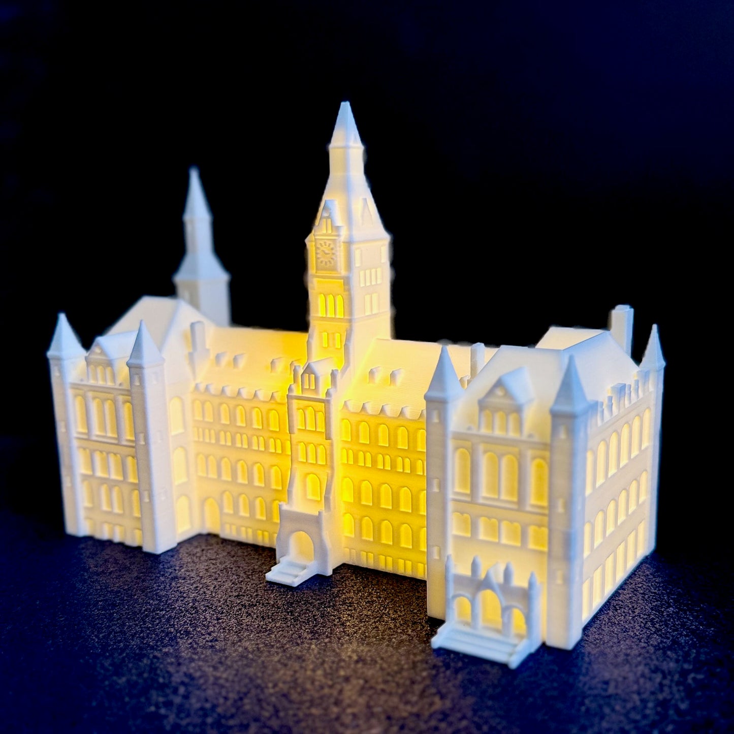 The Healy Hall figurine, used as a Georgetown night light.