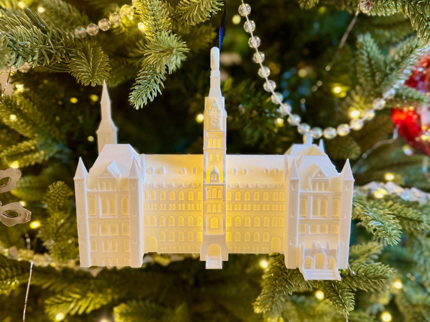 Georgetown University ornaments featuring Healy Hall.