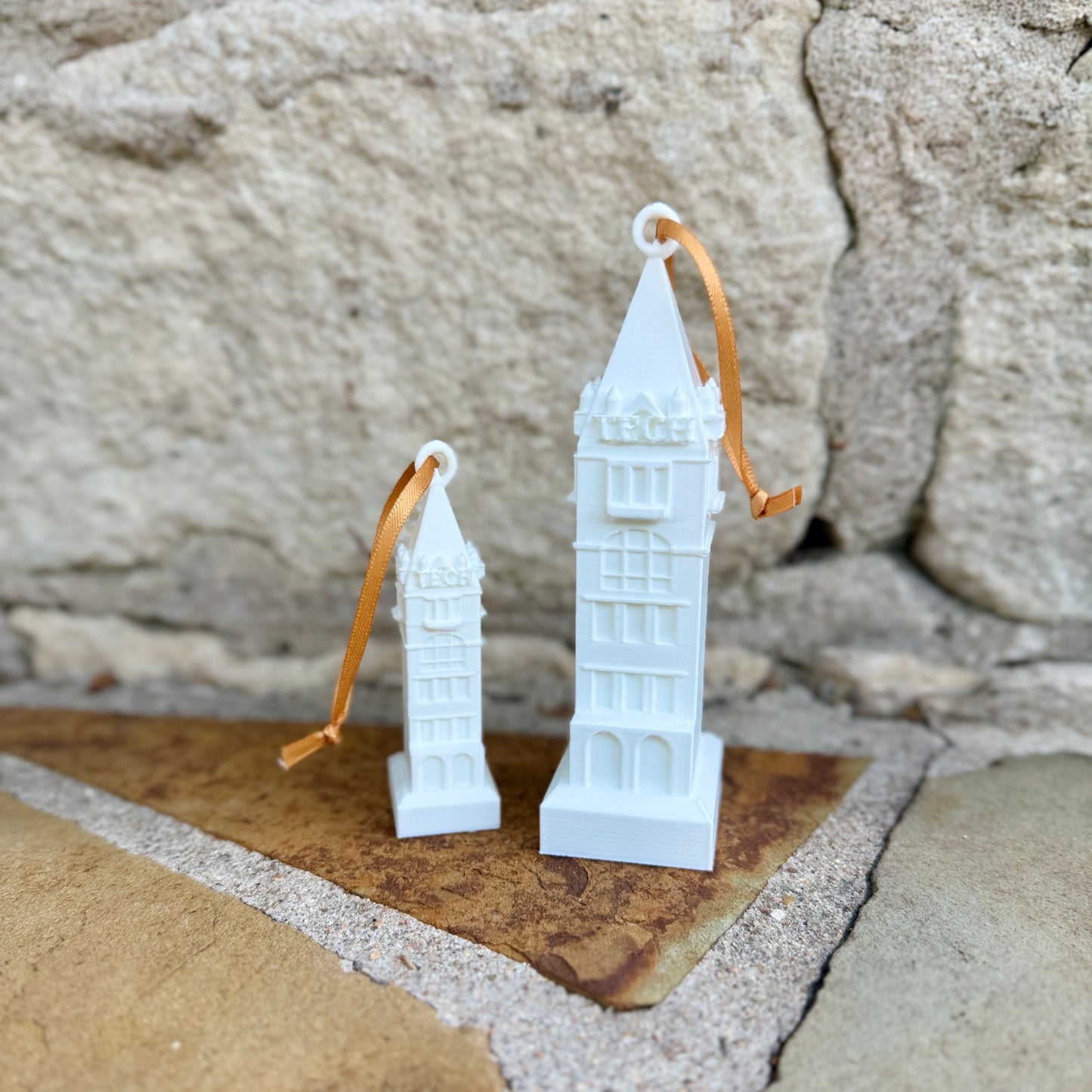 Georgia Tech Tower Ornament - Yellow Jackets Christmas Decoration & Alumni Gift