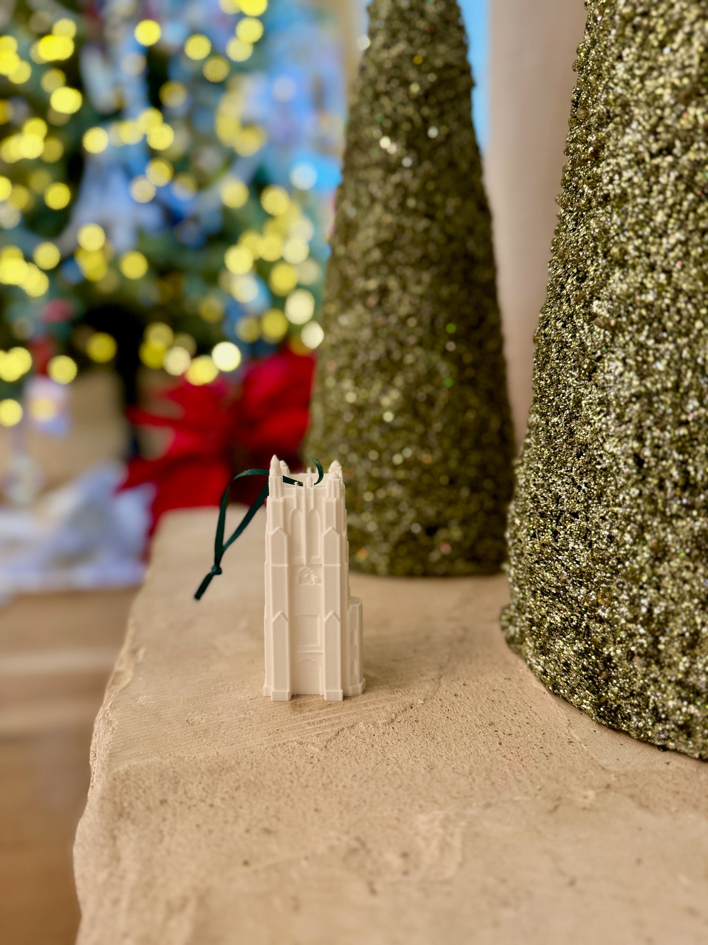 Michigan State Christmas Decor shown in a home decorated for the Holidays.