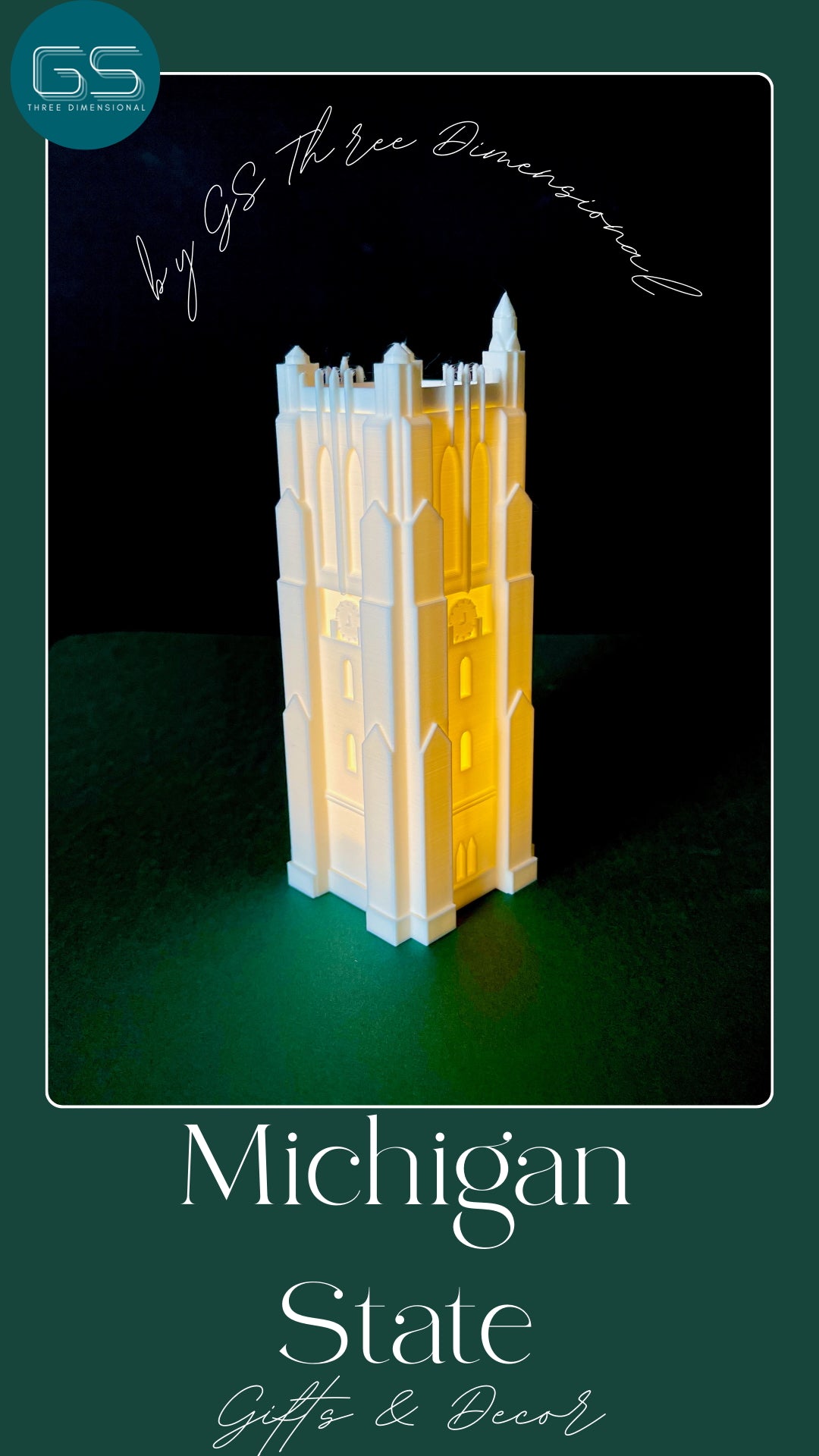 Michigan State University Gifts and decor designed with LED lighting.