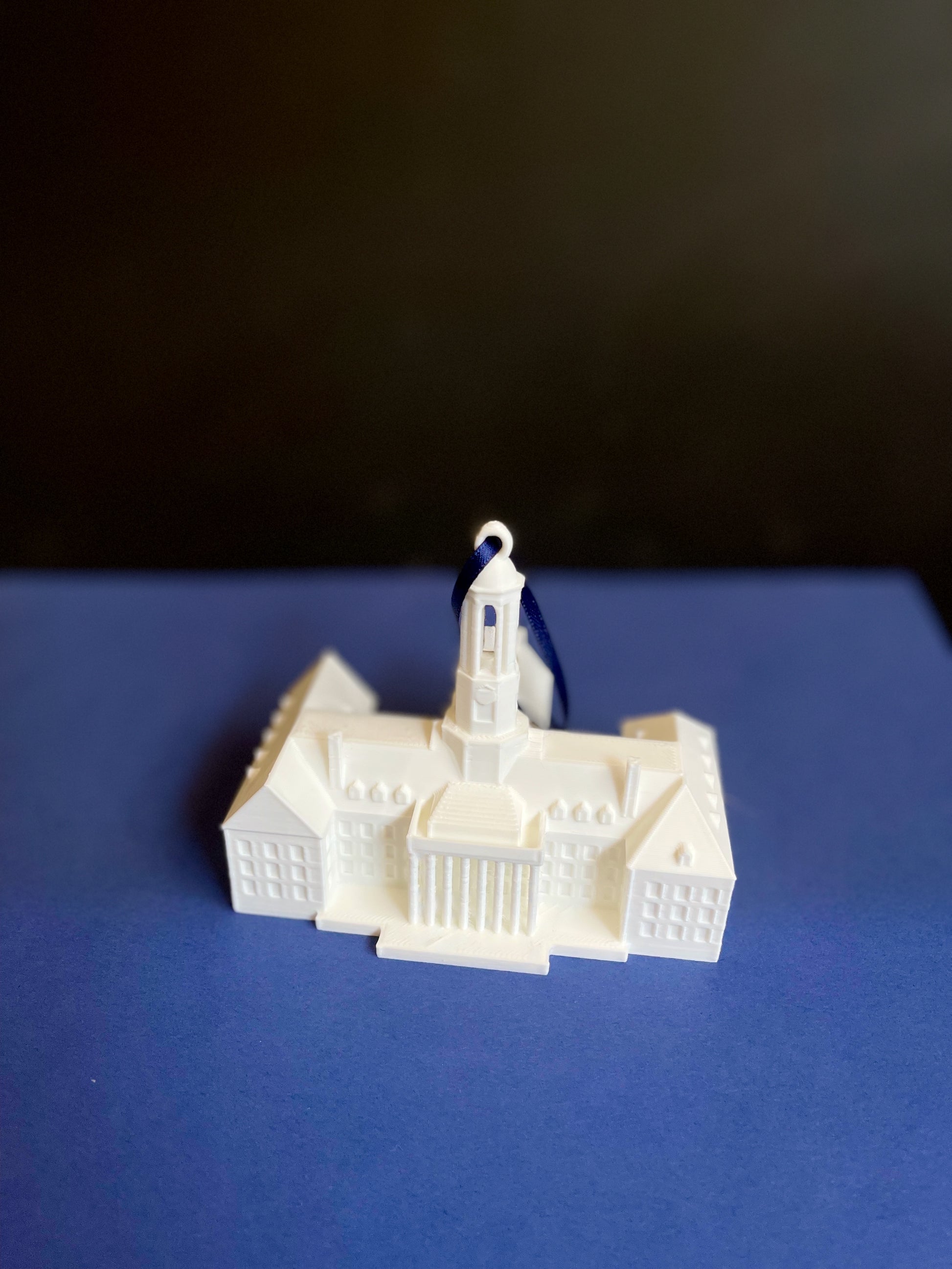 The Penn State student ornament designed as the Old Main building.