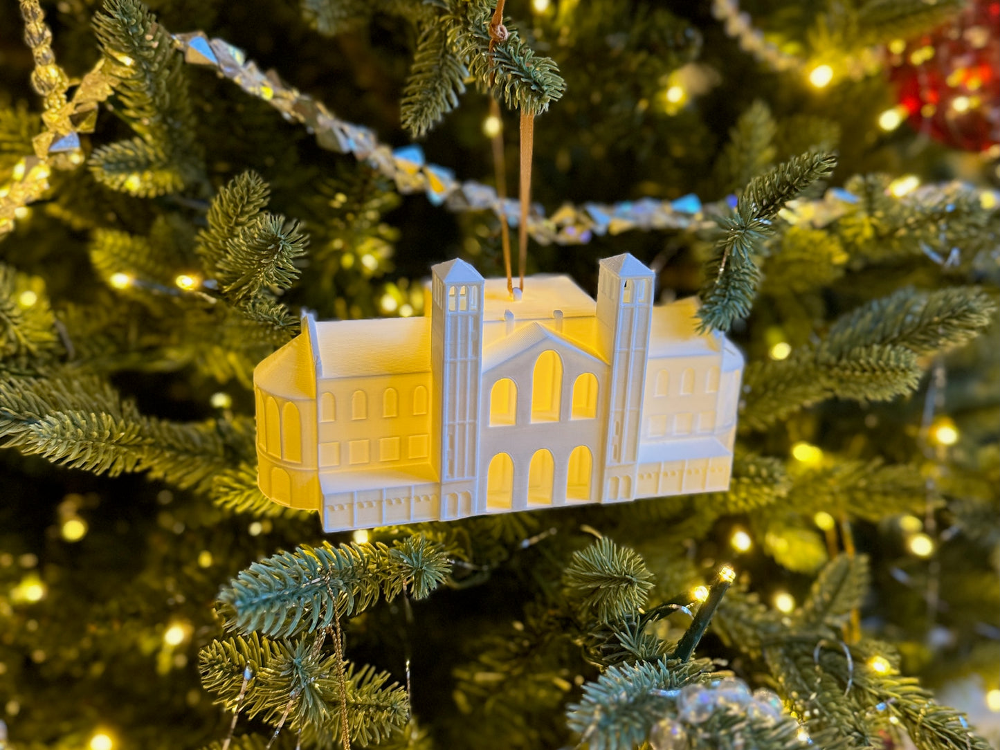 UCLA campus landmark ornament – 3D printed Royce Hall décor