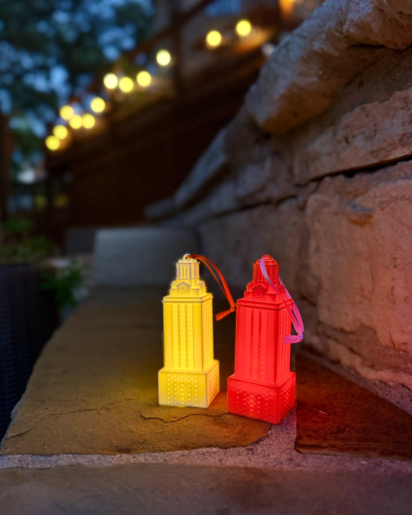 UT Longhorns Ornaments designed as the UT Tower.