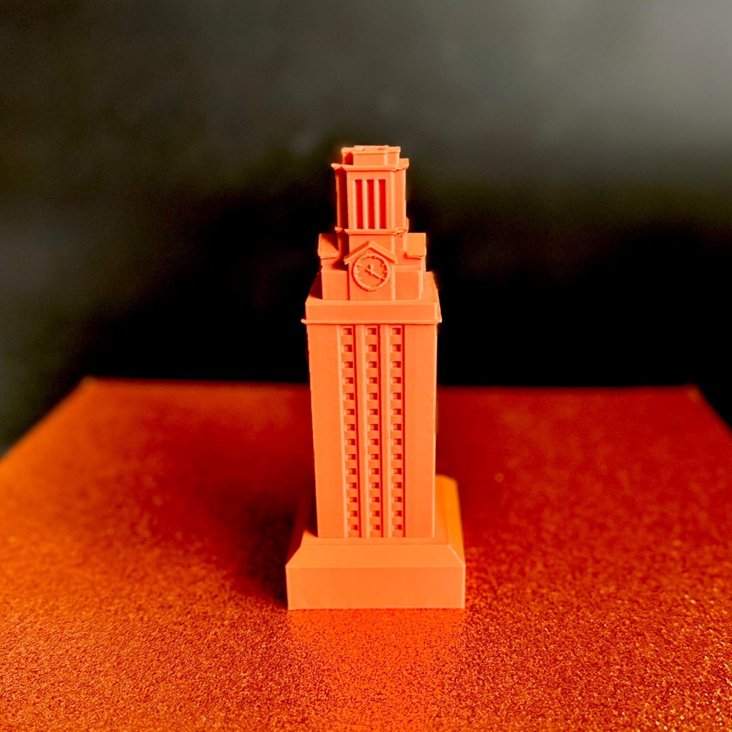 Small University of Texas Tower statue collectible for campus fans
