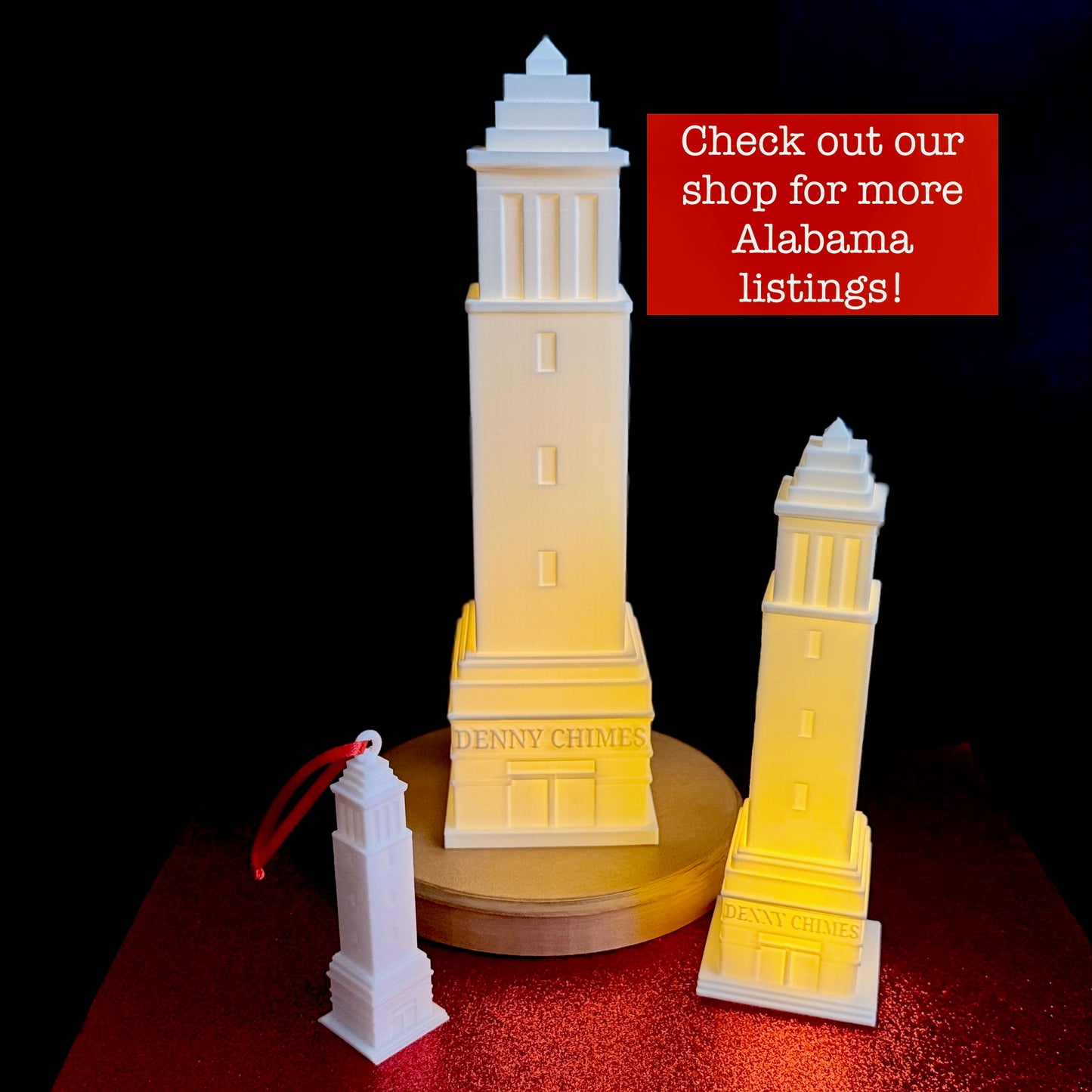 Our collection of Denny Chimes LED lighted figurines and ornaments, perfect if you are looking for University of Alabama gift ideas!