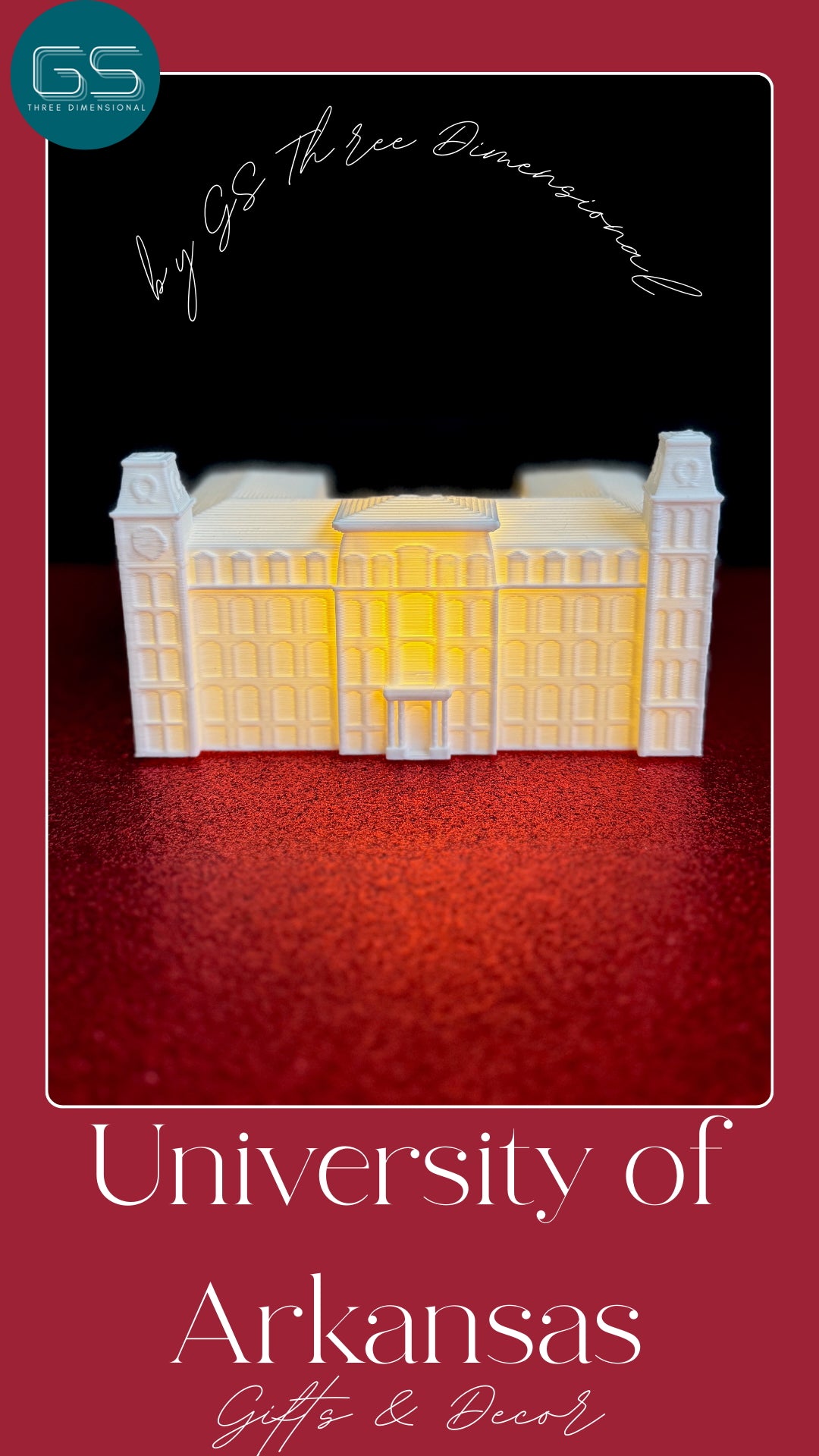 University of Arkansas gift ideas designed as the Old Main building.