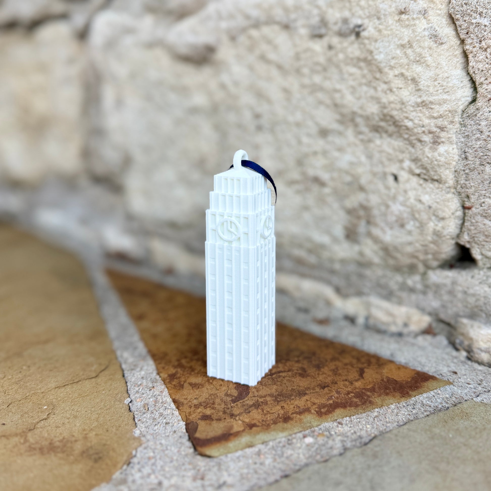 The University of Michigan ornament featuring the Burton Tower.