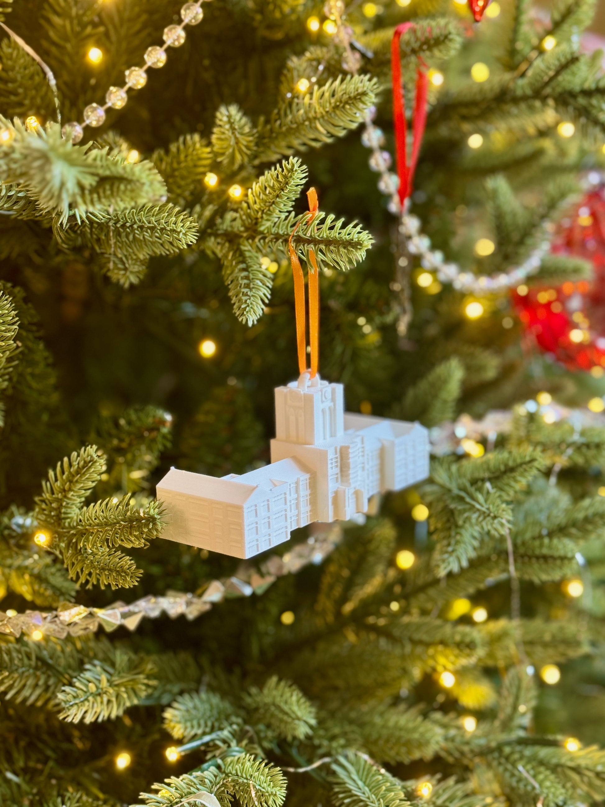 University of Tennessee Christmas decorations, an ornament designed as the Ayres Hall building.