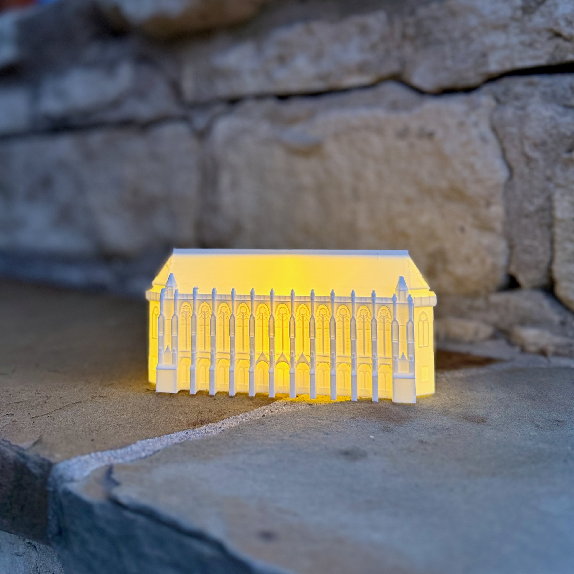 University of Washington figurine of the Suzzallo library, used as a party decoration.