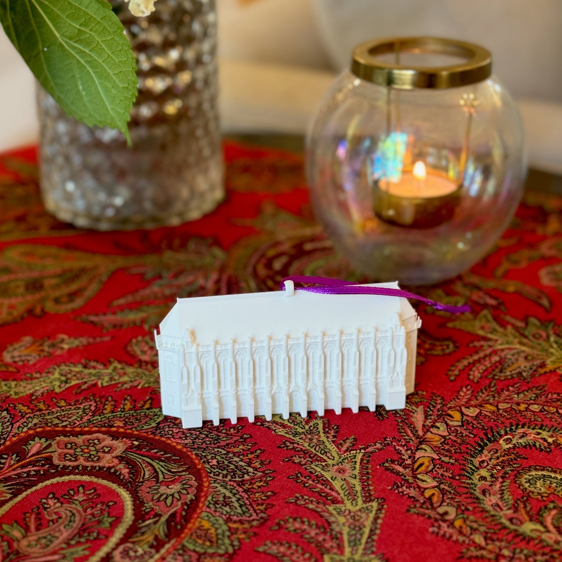 The University of Washington christmas ornament of Suzzallo Library.