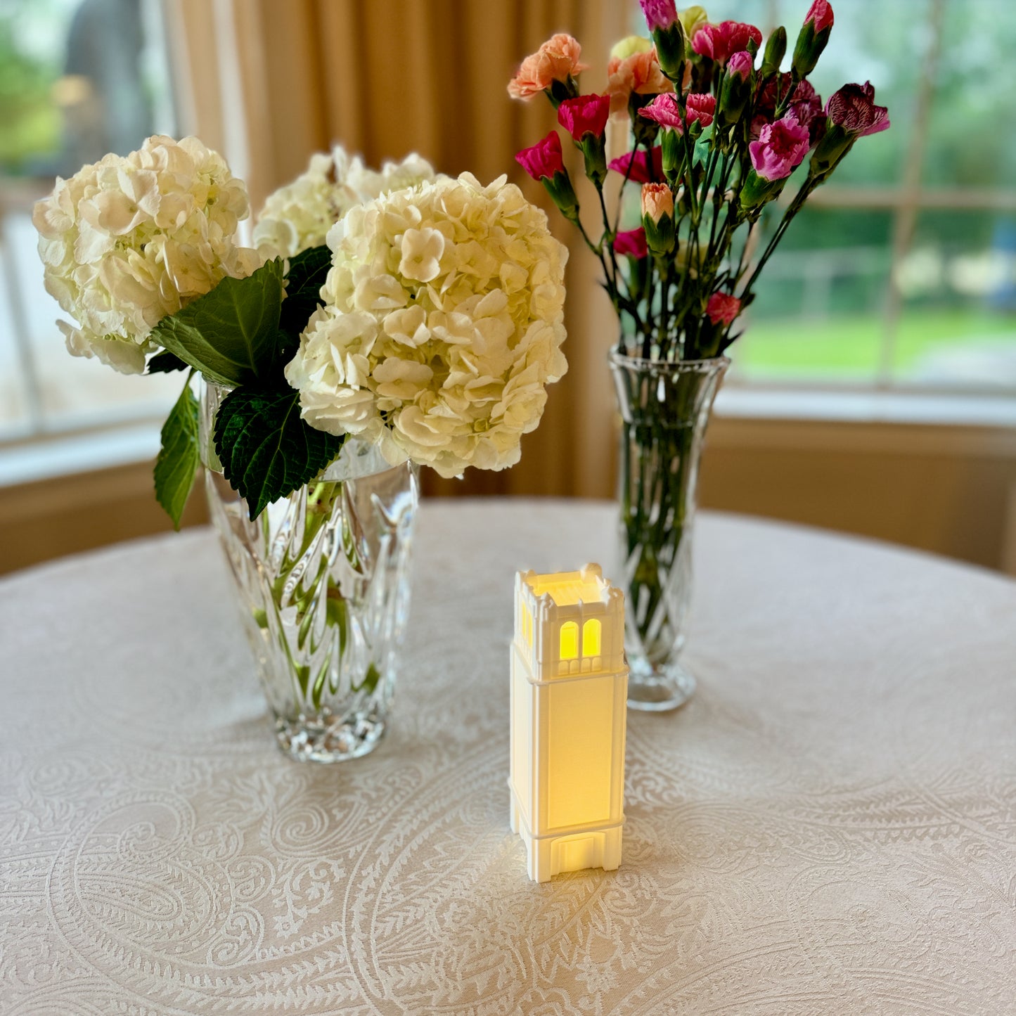 The University of Florida figurine, used as party decor.