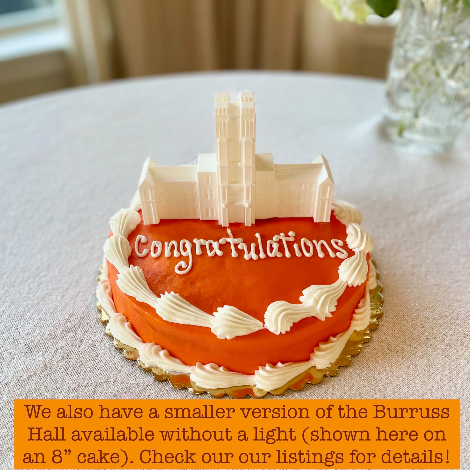 Virginia Tech cake topper on a Hokies graduation cake.