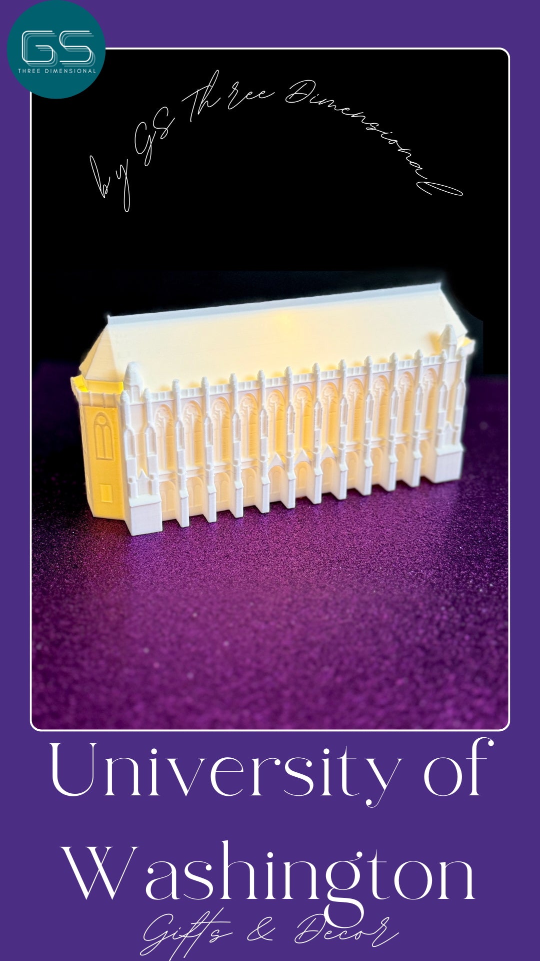 University of Washington gifts and decor by GS Three Dimensional.